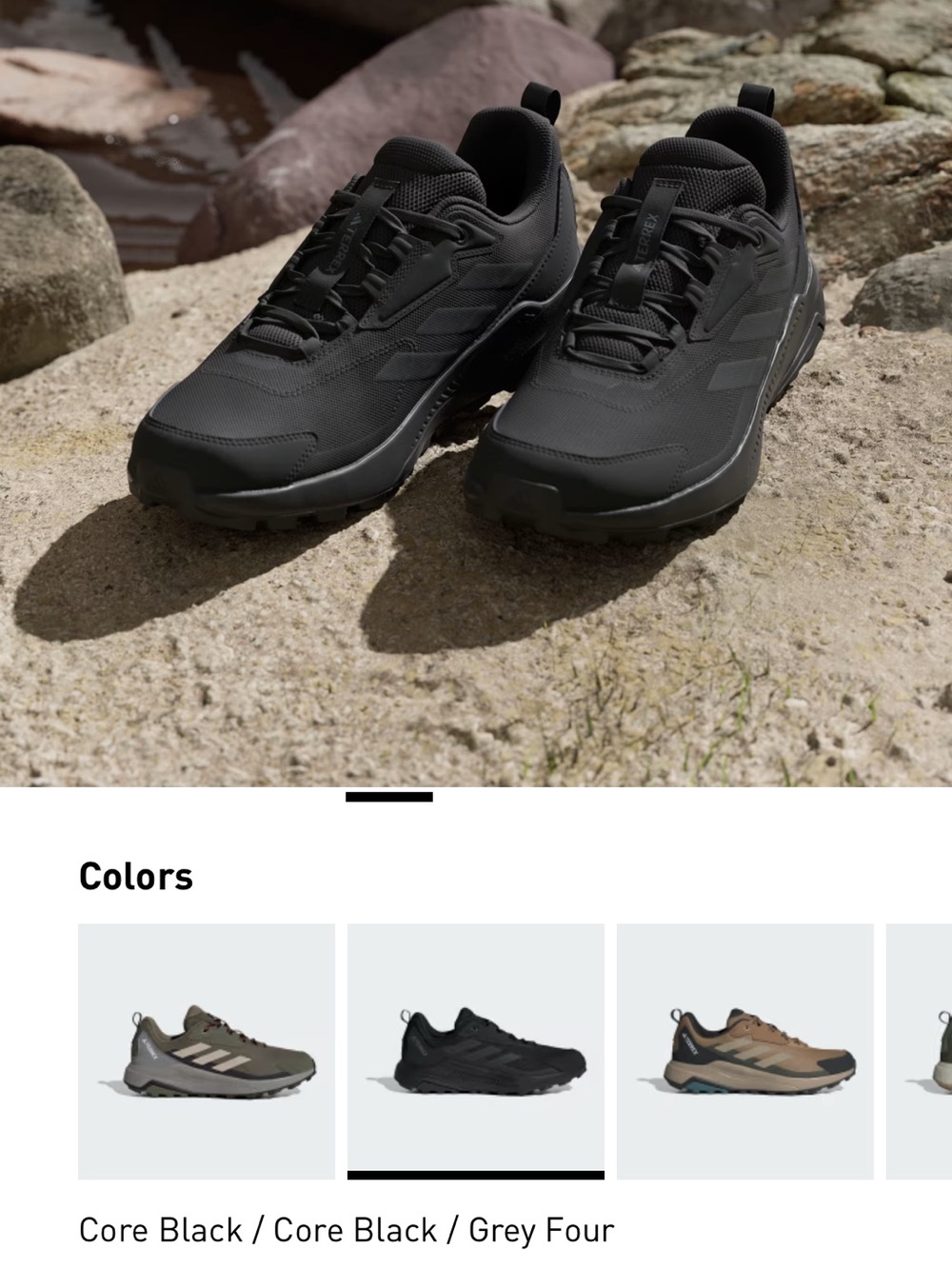 Adidas Terrex Core Black Trail Shoe - Picture 2 of 2